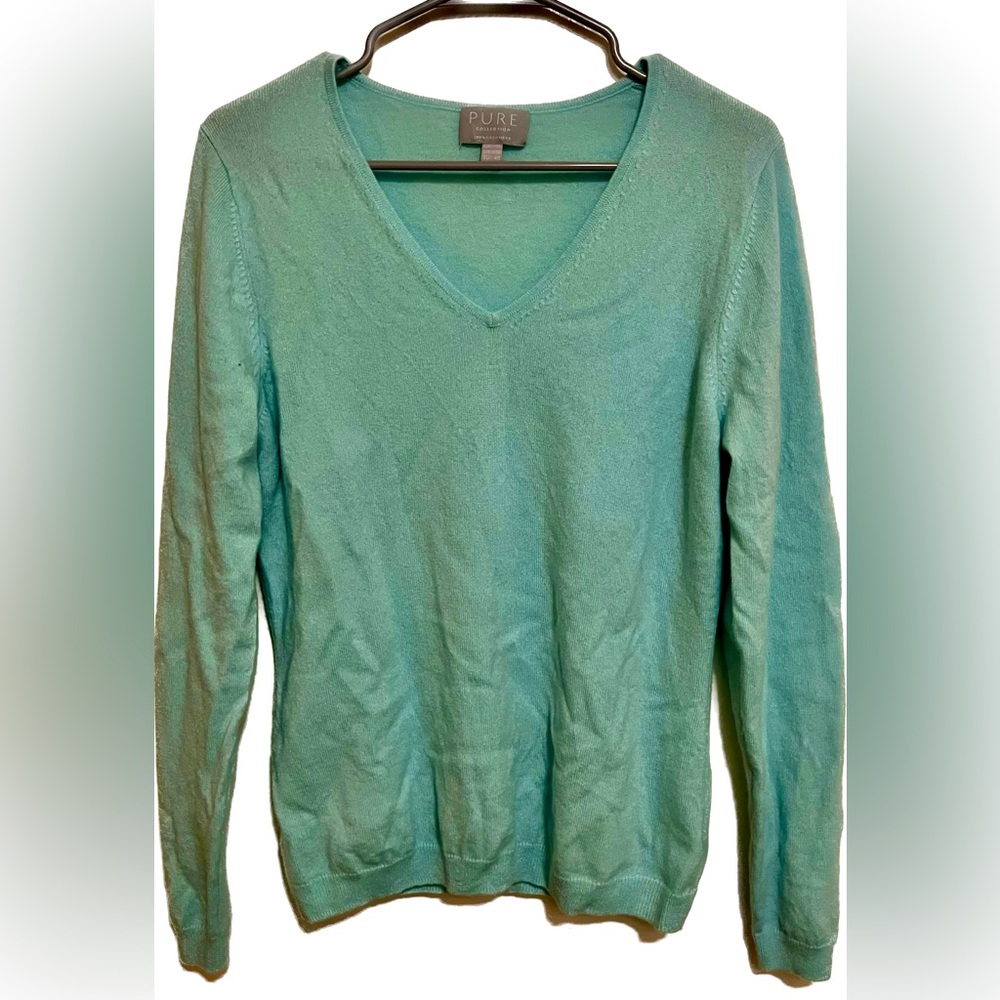 Pure Collection Light Blue Cashmere Sweater